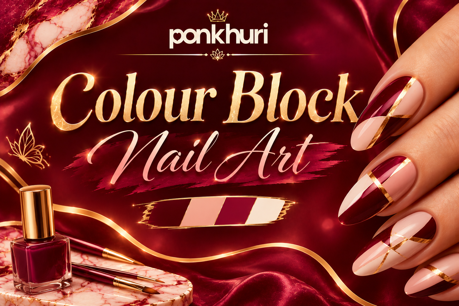 Colour Block Nail Art